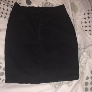 Black jean skirt
